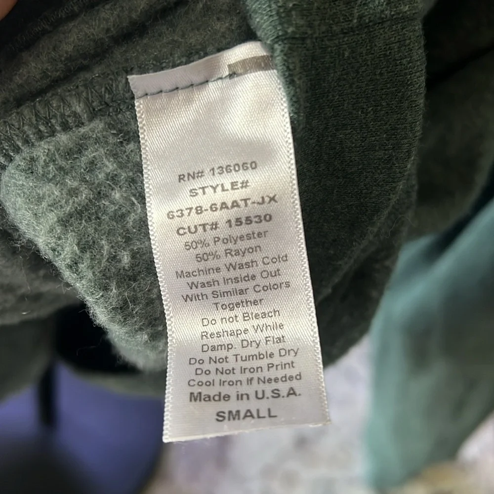 Reversible Green Hoodie with 'Monday Mood' & ‘Friday Feels’ Print - Picture 3 of 5